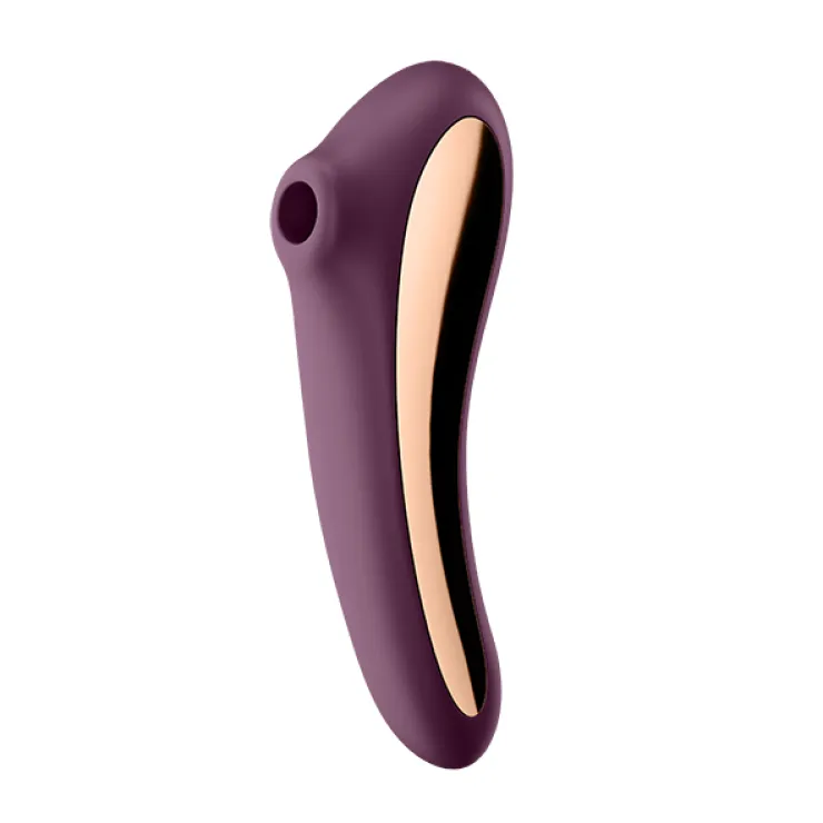 Satisfyer Dual Kiss, luchtdruk vibrator die je kunt inbrengen