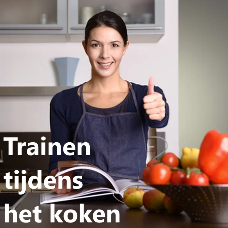 bekkenbodemspieren trainen tijdens koken