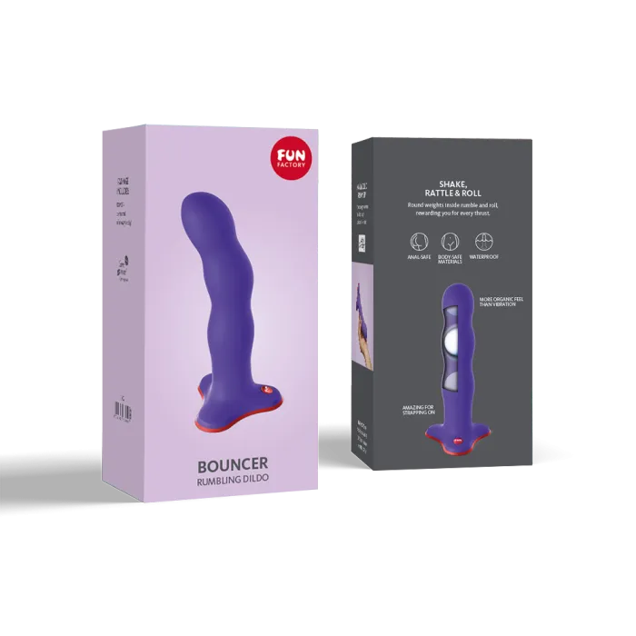 Bouncer dildo van Fun Factory met verpakking