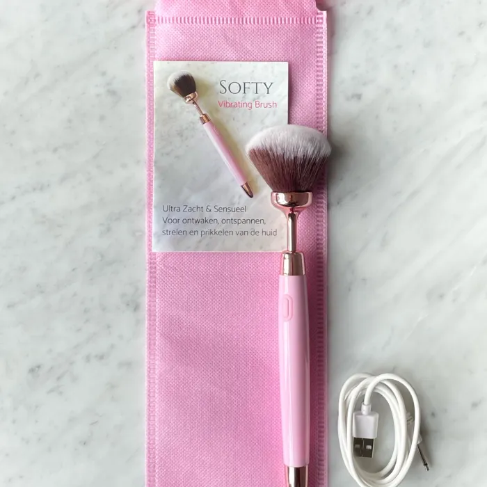 Softy, oplaadbare vibrerende zachte vibrator brush