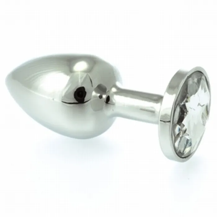 Mooie kleine rosebud buttplug voor hem of haar, wit kristal