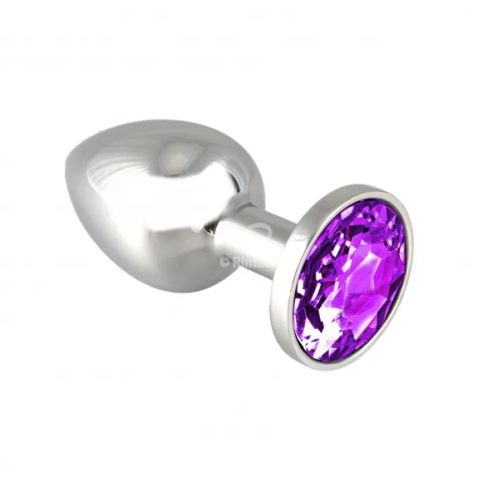 Mooie kleine rosebud buttplug voor hem of haar, paars kristal