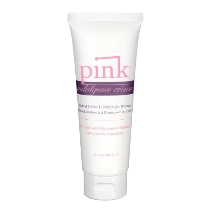 Pink Indulgence creme, glijmiddel op waterbasis met beetje siliconen